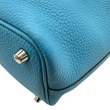 エルメス HERMES ピコタンロックPM Z刻印 ブルーノール シルバー金具 トリヨン レディース ハンドバッグ