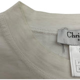 クリスチャン・ディオール Christian Dior JADORE ロゴプリントカットソー 1H12155031 ホワイト コットン レディース 長袖Ｔシャツ