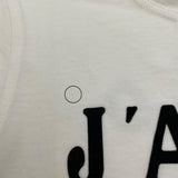クリスチャン・ディオール Christian Dior JADORE ロゴプリントカットソー 1H12155031 ホワイト コットン レディース 長袖Ｔシャツ