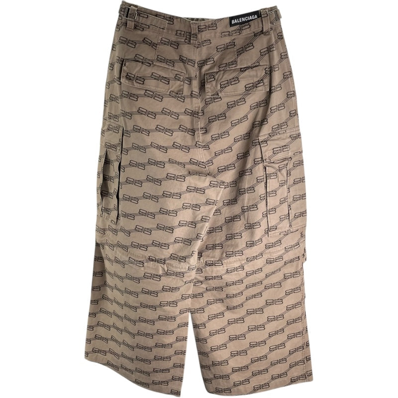バレンシアガ BALENCIAGA BBロゴ 総柄デタッチャブルカーゴワイド