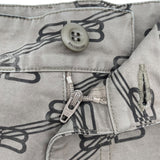 バレンシアガ BALENCIAGA BBロゴ 総柄デタッチャブルカーゴワイドパンツ 704423 ベージュ コットン メンズ カーゴパンツ