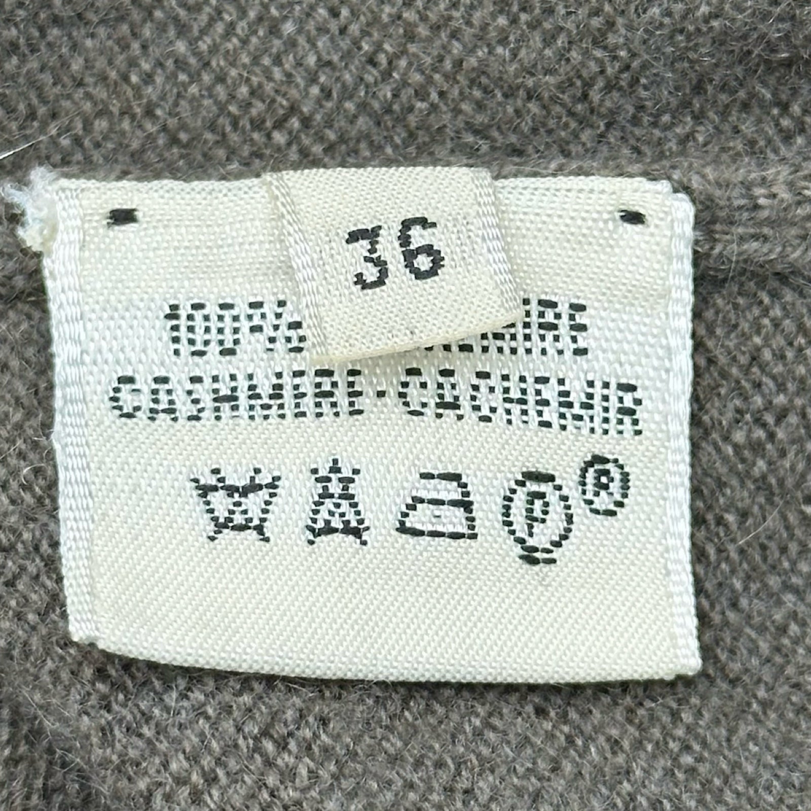 エルメス HERMES Vネックカシミヤニットセーター グリーン カシミヤ