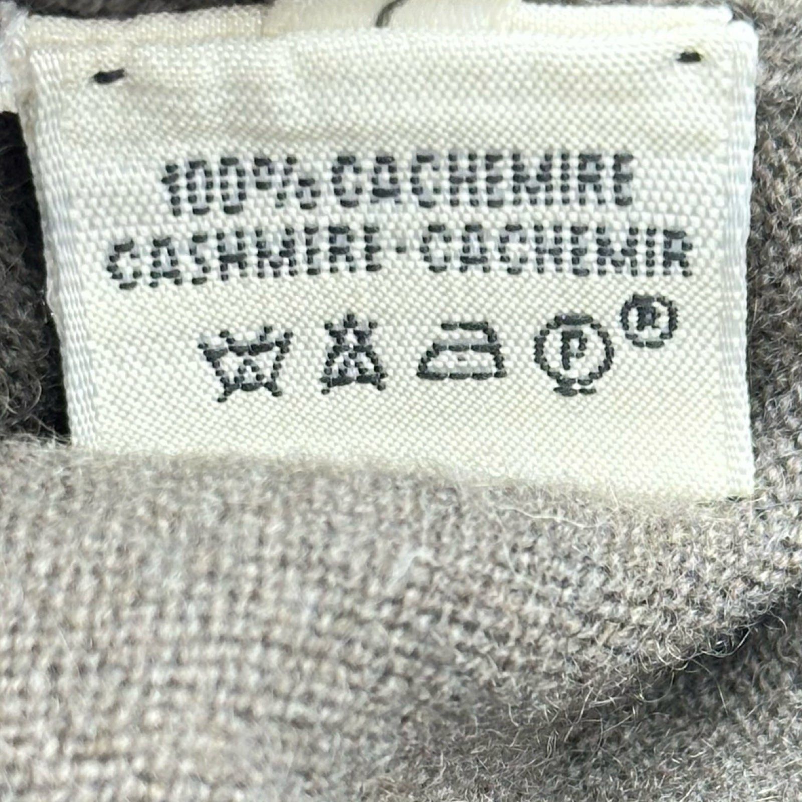 エルメス HERMES Vネックカシミヤニットセーター グリーン カシミヤ