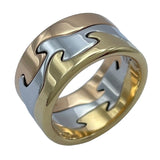 ジョージジェンセン フュージョンリング ゴールドxピンクゴールドxホワイトゴールド 750 ジュエリー