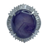 バイオレットスターサファイアリング プラチナ Pt900 ジュエリー