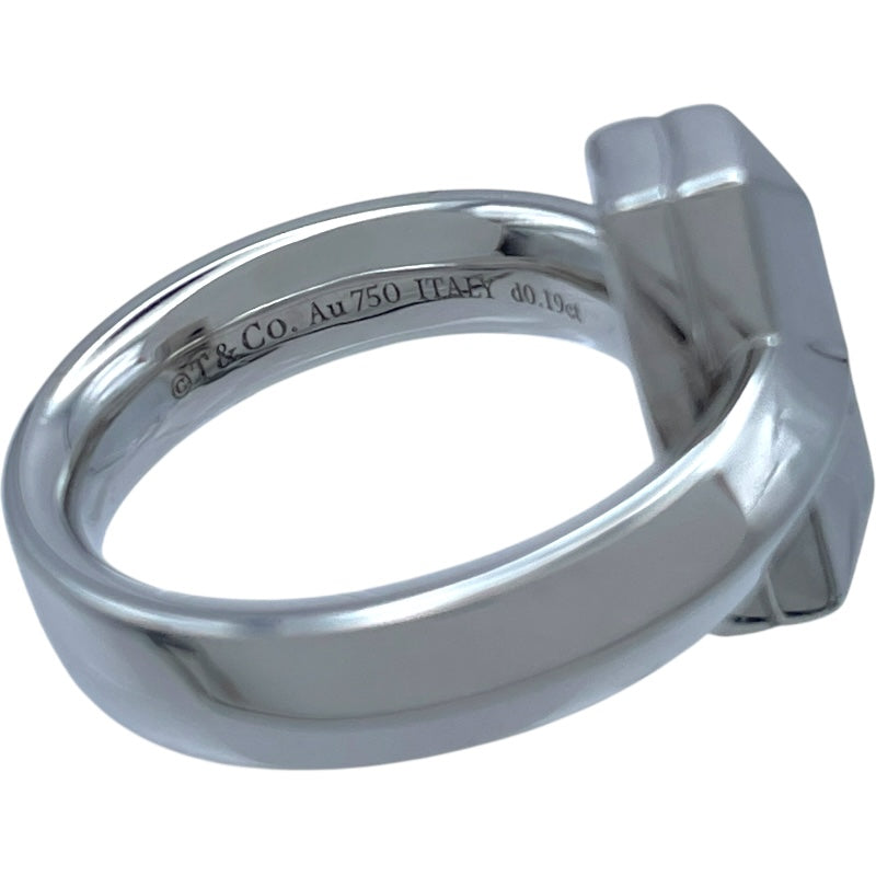 Tiffany & Co. ホワイトゴールドAu750 ティファニー TIFFANY＆CO Tワンリング ホワイトゴールド Au750