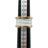 ブルガリ BVLGARI ビーゼロワンリング 4バンド (M) ピンクゴールド Au750 ホワイトセラミック ジュエリー
