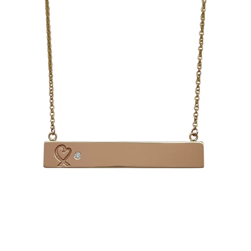 あさかつ様 Tiffany & Co. バーネックレス AU750 ティファニー TIFFANY＆CO バーネックレス ピンクゴールド 750