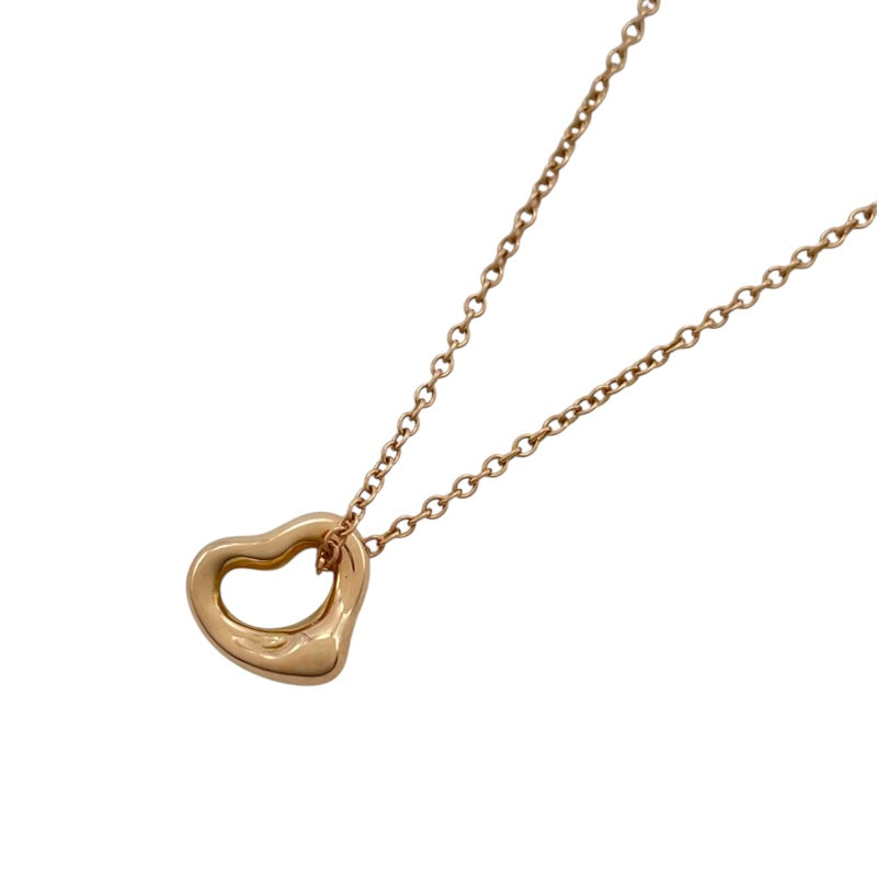 【美品】Tiffany & Co. ティファニー オープンハートミニ ティファニー TIFFANY＆CO オープンハートネックレスミニ ピンク