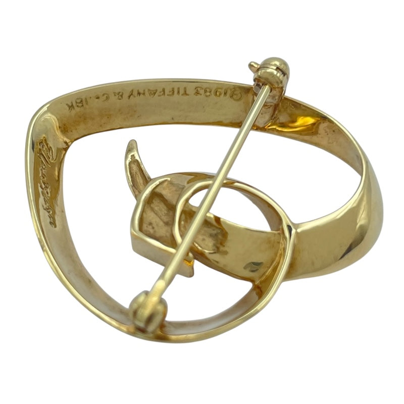 ティファニー TIFFANY＆CO オープンハートブローチ ゴールド 18K