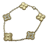 ヴァンクリーフ＆アーペル Van Cleef & Arpels ヴィンテージアルハンブラブレスレット5モチーフ ゴールド Au750 ジュエリー