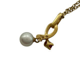 ミキモト MIKIMOTO パールネックレス イエローゴールド K18 ルビー ジュエリー