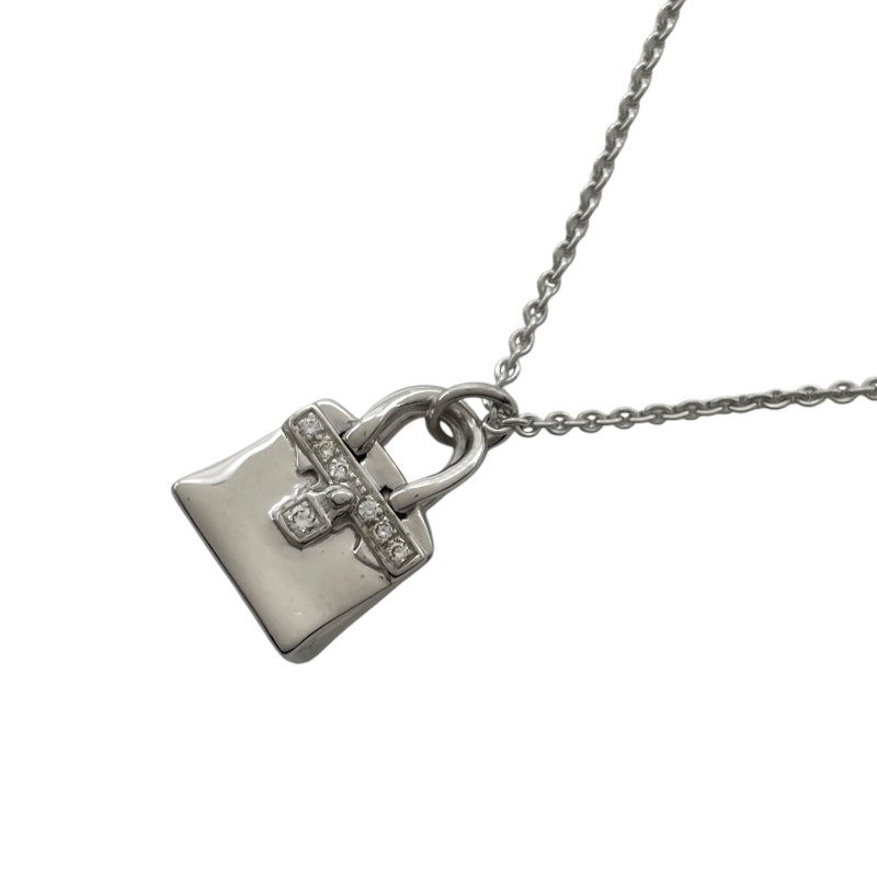 エルメス HERMES バーキンアミュレット ネックレス ホワイトゴールド