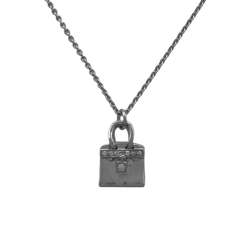 エルメス HERMES バーキンアミュレット ネックレス ホワイトゴールド