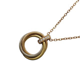 カルティエ Cartier トリニティネックレス ゴールドxピンクゴールドxホワイトゴールド Au750 ダイヤモンド ジュエリー