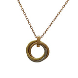 カルティエ Cartier トリニティネックレス ゴールドxピンクゴールドxホワイトゴールド Au750 ダイヤモンド ジュエリー