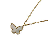 ヴァンクリーフ＆アーペル Van Cleef & Arpels スウィートアルハンブラパピヨンネックレス イエローゴールド Au750 マザーオブパール ジュエリー