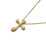 ティファニー TIFFANY＆CO スモールクロスネックレス イエローゴールド 750 ジュエリー