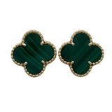 ヴァンクリーフ＆アーペル Van Cleef & Arpels ヴィンテージアルハンブラピアス イエローゴールド Au750 マラカイト ジュエリー