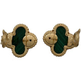 ヴァンクリーフ＆アーペル Van Cleef & Arpels ヴィンテージアルハンブラピアス イエローゴールド Au750 マラカイト ジュエリー