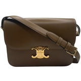 セリーヌ CELINE クラシックトリオンフミディアム 187363 ブラウン ゴールド金具 カーフ レディース ショルダーバッグ
