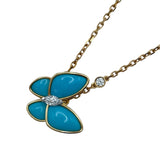 ヴァンクリーフ＆アーペル Van Cleef & Arpels ドゥパピヨンネックレス ゴールド Au750 ターコイズ ジュエリー
