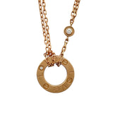 カルティエ Cartier ラブサークルネックレス ピンクゴールド Au750 ダイヤモンド ジュエリー