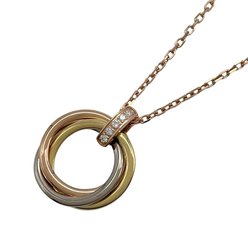 Cartier ピンクゴールド ダイヤモンド ネックレス カルティエ Cartier トリニティダイヤネックレス ピンクゴールド Au750