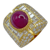 ルビーカボションリング ゴールド 18K ジュエリー