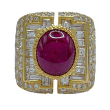 ルビーカボションリング ゴールド 18K ジュエリー