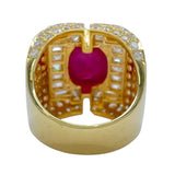 ルビーカボションリング ゴールド 18K ジュエリー