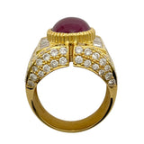 ルビーカボションリング ゴールド 18K ジュエリー