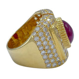 ルビーカボションリング ゴールド 18K ジュエリー