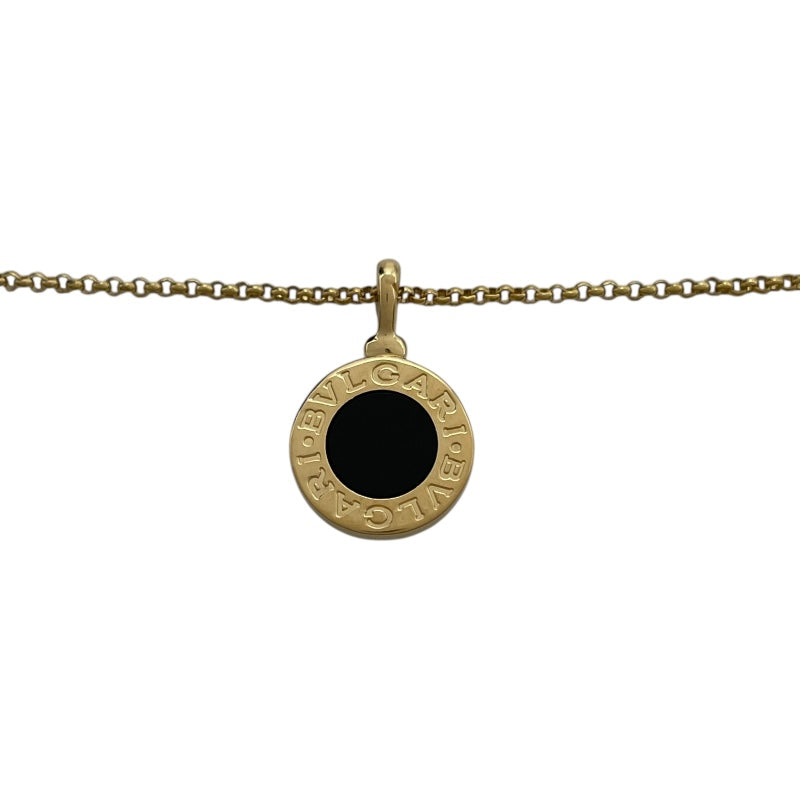 BVLGARI人気フルロゴチャームネックレス ゴールド×黒 ブルガリ BVLGARI ブルガリブルガリネックレス ゴールド Au750