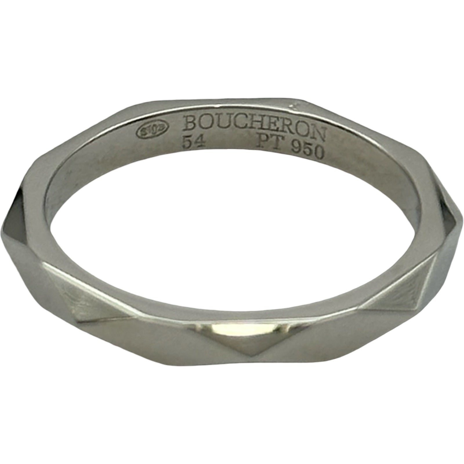 新品仕上げ済 ブシュロン Pt950 ファセット リング ミディアム プラチナ ブシュロン BOUCHERON ファセットリング ミディアム プラチナ Pt950