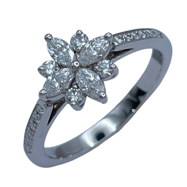 ティファニー TIFFANY＆CO クラスターリング プラチナ Pt950