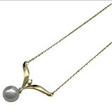 ミキモト MIKIMOTO ネックレス ゴールド K18/パール/ダイヤモンド ジュエリー