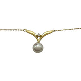 ミキモト MIKIMOTO ネックレス ゴールド K18/パール/ダイヤモンド ジュエリー