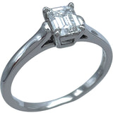 ティファニー TIFFANY＆CO エメラルドカットダイヤリング プラチナ Pt950/ダイヤモンド　 ダイヤモンド ジュエリー