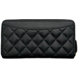シャネル CHANEL クラシック ロング ジップ ウォレット AP0242 ブラック ゴールド金具 キャビアスキン レディース 長財布