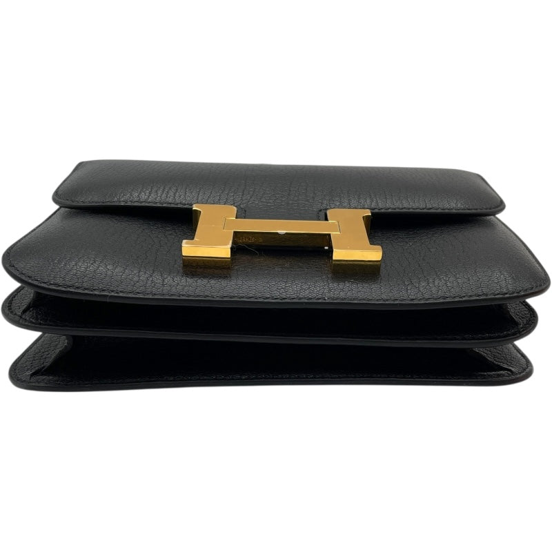 エルメス HERMES コンスタンス3 ミニ K刻 ブラック GD金具 シェーブル レディース ショルダーバッグ エルメス HERMES コンスタンス3 ミニ K刻 ブラック GD金具 シェーブル