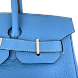エルメス HERMES バーキン30 □R刻 ブルーパラダイス SV金具 トゴ レディース ハンドバッグ