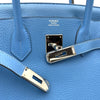 エルメス HERMES バーキン30 □R刻 ブルーパラダイス SV金具 トゴ レディース ハンドバッグ