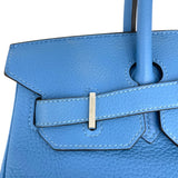 エルメス HERMES バーキン30 □R刻 ブルーパラダイス SV金具 トゴ レディース ハンドバッグ