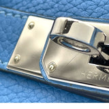 エルメス HERMES バーキン30 □R刻 ブルーパラダイス SV金具 トゴ レディース ハンドバッグ