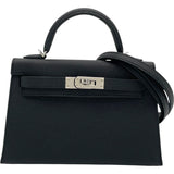 エルメス HERMES ミニケリー2 K刻 ブラック SV金具 エプソン レディース ショルダーバッグ
