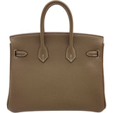 エルメス HERMES バーキン25 B刻 エトゥープ GD金具 トゴ レディース ハンドバッグ