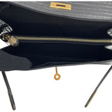 エルメス HERMES ケリートゥーゴー B刻 ブラック GD金具 アリゲーター レディース ショルダーバッグ