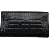 エルメス HERMES ケリートゥーゴー B刻 ブラック GD金具 アリゲーター レディース ショルダーバッグ