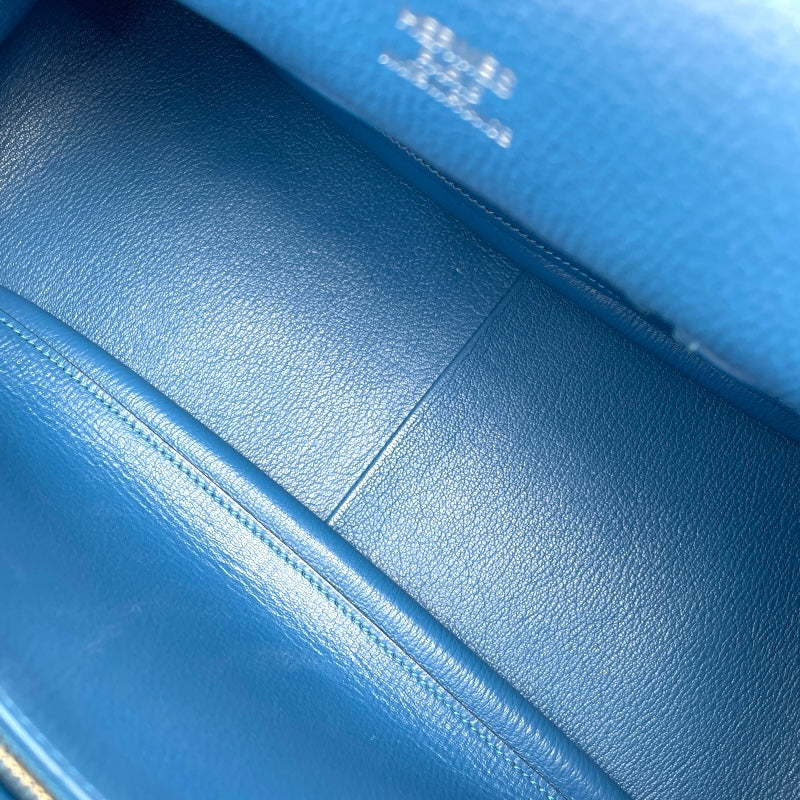 エルメス HERMES ジプシエール34 ▢O刻 ブルーイドラ SV金具 トリヨン レディース ショルダーバッグ エルメス HERMES ジプシエール34 ▢O刻 ブルーイドラ SV金具 トリヨン